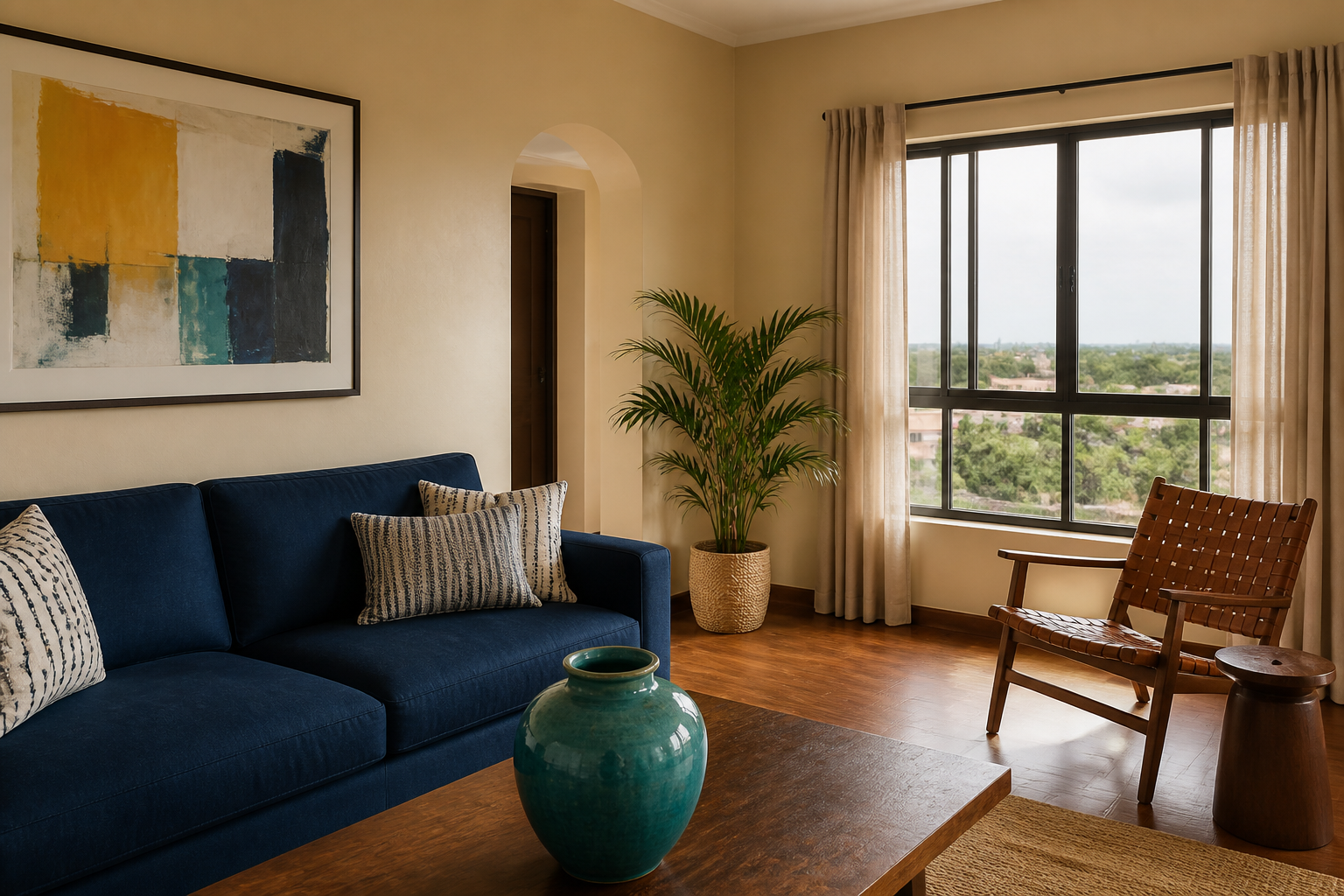 A calm living space ready to call home